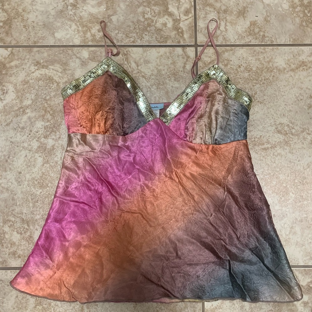 Pink Ruffled Bustier Camisole Top